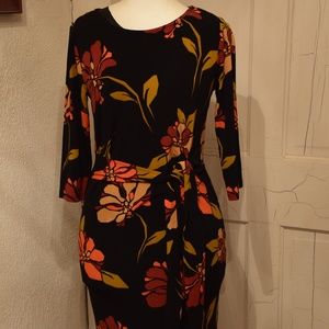 Faux wrap flower dress
